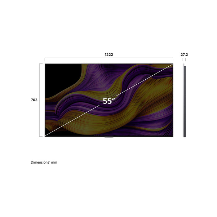 TV LG OLED55G51LW, 55" OLED evo AI G5 4K, Smart TV 2025