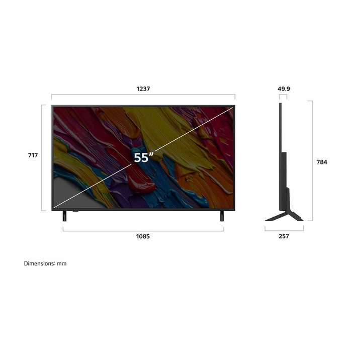 TV LG 55QNED84A3C, 55"(139 cm), 4K Ultra HD, AI QNED84, Smart TV, 2025