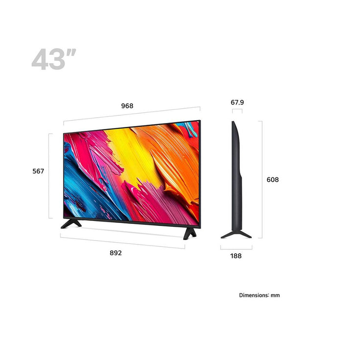 TV LG 43QNED70A6A, 43"(108 cm), 4K Ultra HD QNED, SMART TV, WEBOS (2025)