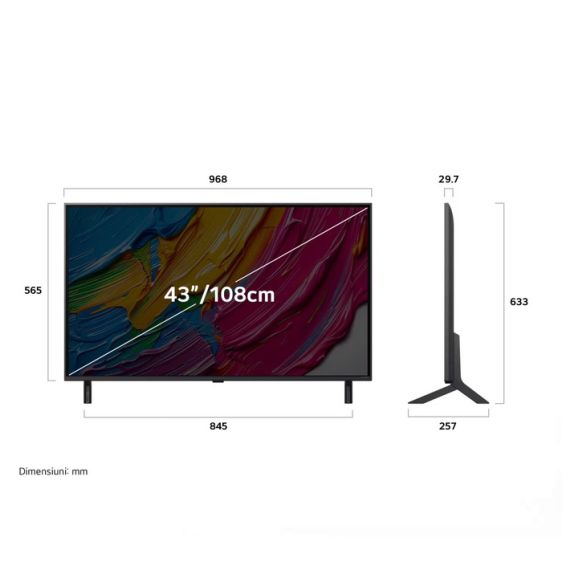 TV LG 43QNED80A6A, 43"(108 cm), 4K Ultra HD QNED, Smart TV, webOS (2025)