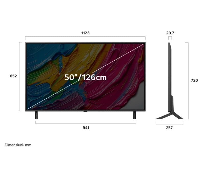 TV LG 50QNED80A3A, 50"(126 cm), QNED AI QNED80 4K Smart TV 2025