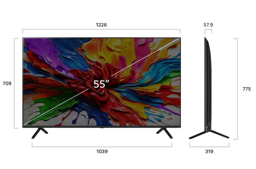 TV LG 55QNED92A6A, 55"(139 cm), 4K Ultra QNED evo AI QNED92, Smart TV, WEBOS (2025)