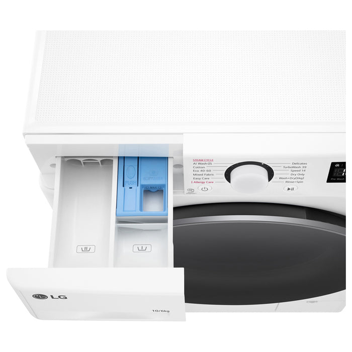 Washing Machine with Dryer LG F4DR510S1W 1400 rpm