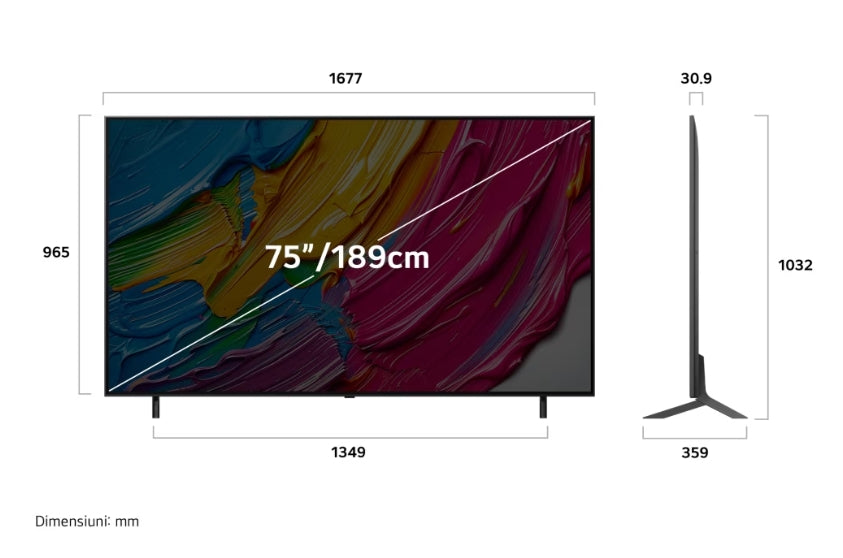 TV LG 75QNED80A3A, 75"(189 cm), QNED AI QNED80 4K Smart TV 2025