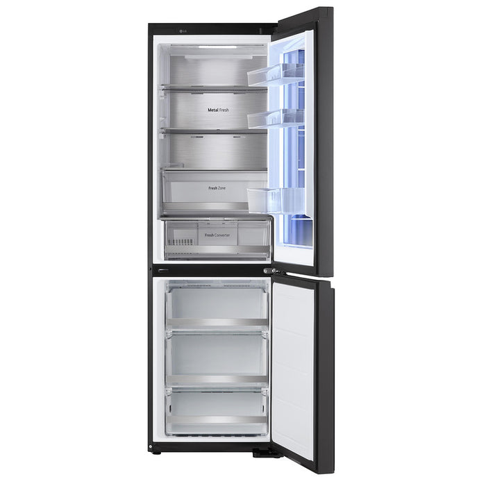 Refrigerator with freezer LG GBG7190CEV***, 349 l, C, No Frost, Black