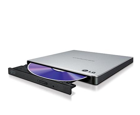 External USB DVD Writer LG GP57ES40, USB 2.0, Silver Grey