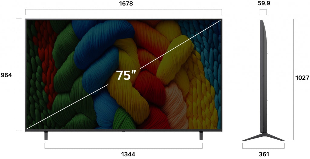 TV LG LED 75NANO80A3B