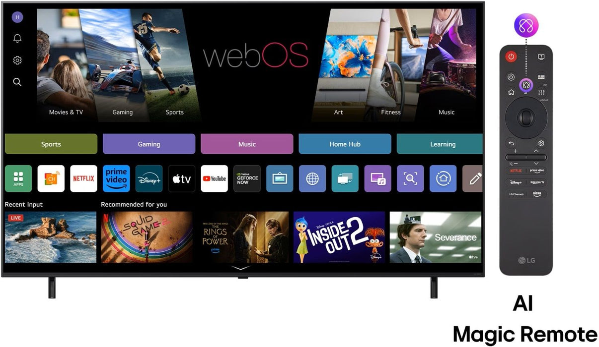TV LG 75QNED80A3A, 75"(189 cm), QNED AI QNED80 4K Smart TV 2025