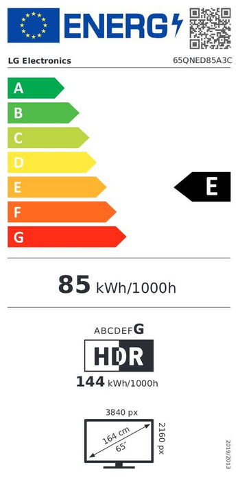 TV LG 65QNED85A3C, 65"(164 cm), 4K Ultra QNED evo AI QNED85, Smart TV, WEBOS (2025)