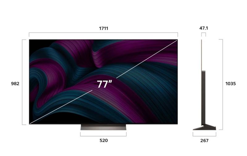 TV LG OLED77C51LA, 77", OLED evo AI C5, 4K Ultra HD, Smart TV (2025)