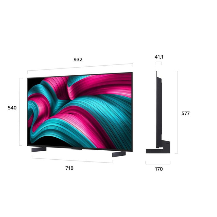 TV LG OLED42C55LA , OLED , 42 inch, 160 cm, 3840x2160 UHD-4K , Smart TV , Web Os