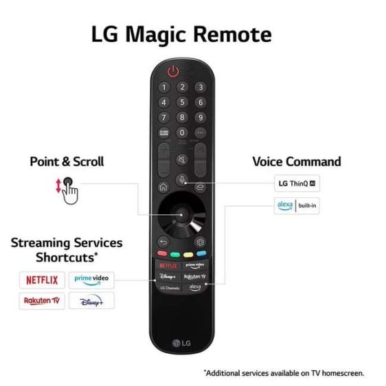 TV LG OLED77C34LA, OLED evo 77" (195 cm), Smart, 4K Ultra HD, WebOS (Model 2023)