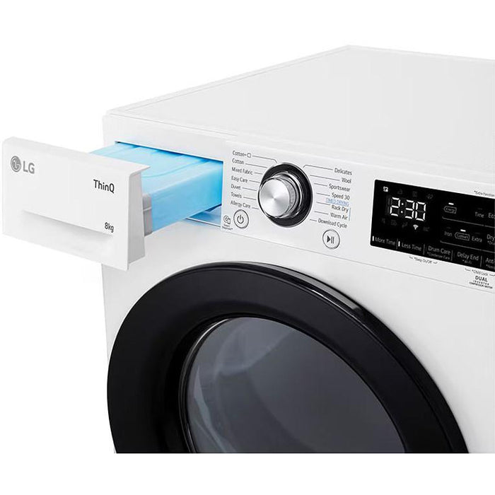 Dryer LG RH80V3AVBN , 8 kg, D , White
