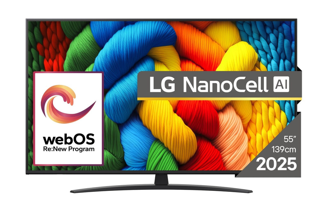 LG NanoCell AI 55NANO81A3A TV 139.7 cm (55") 4K Ultra HD Smart TV Wi-Fi Black