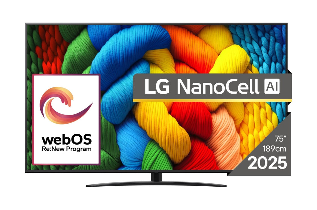 LG NanoCell AI 75NANO81A3A TV 190.5 cm (75") 4K Ultra HD Smart TV Wi-Fi Black