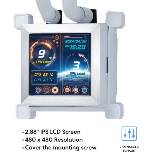 Lian Li HydroShift LCD 360 Silent CPU Cooler - White - Охладители за процесори<<<Компютърни компоненти<<<ValiAPI