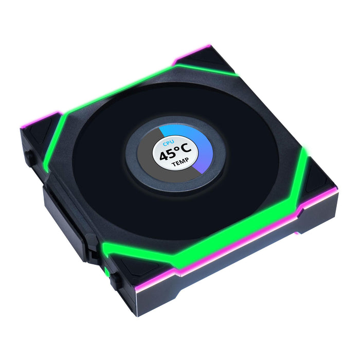Fan Lian Li UNI FAN SL Wireless LCD Reverse Blade ARGB PWM - 120 mm Black