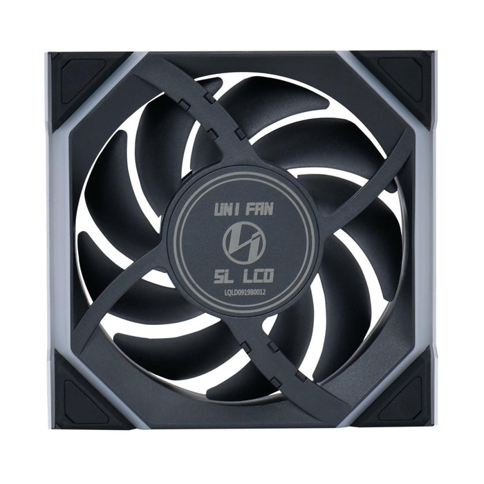 Fan Lian Li UNI FAN SL Wireless LCD Reverse Blade ARGB PWM - 120 mm Black