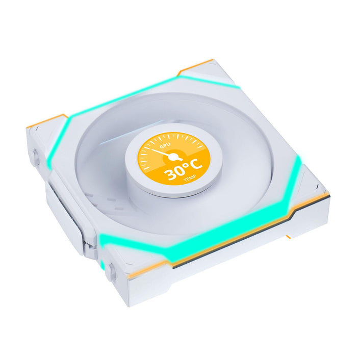 Fan Lian Li UNI FAN SL Wireless LCD Reverse Blade ARGB PWM - 120 mm White