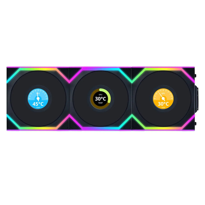 Fans 3pcs Lian Li UNI FAN SL Wireless LCD ARGB PWM - 120 mm Black