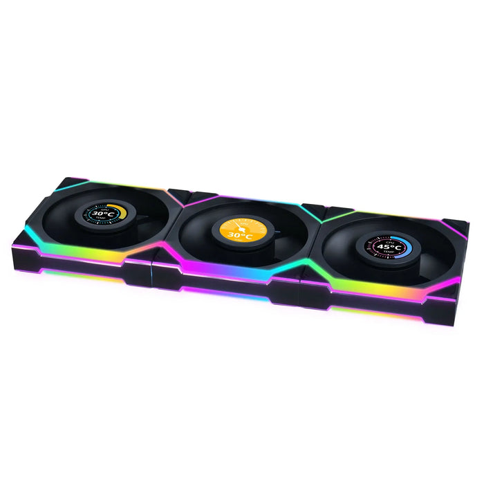 Fans 3pcs Lian Li UNI FAN SL Wireless LCD ARGB PWM - 120 mm Black