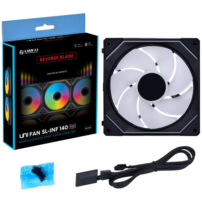 Fan Lian-Li UNI SL-INF Reverse Blade, 140 ARGB PWM, Black