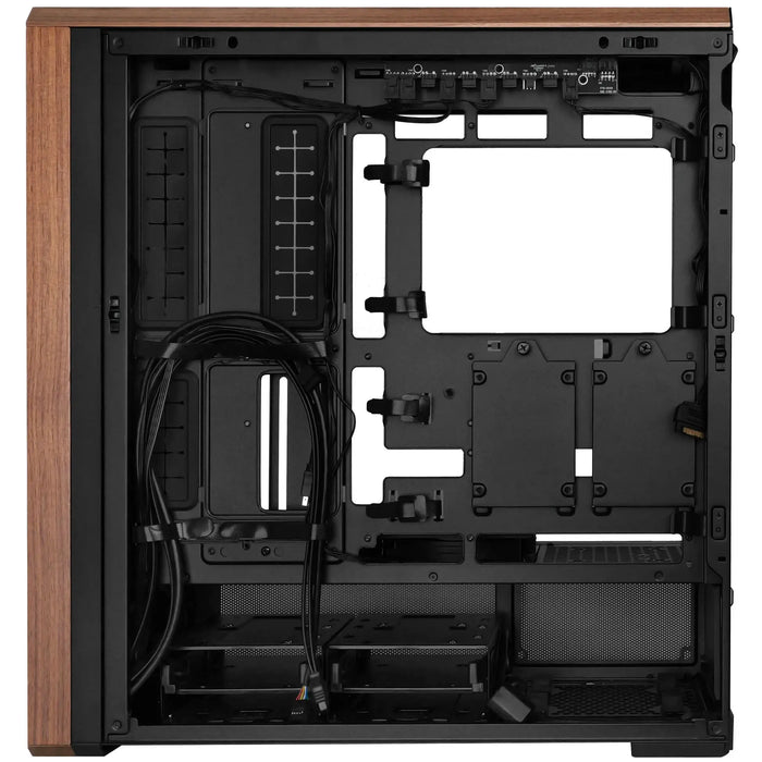 Box Lian-Li LANCOOL 217 Mid-Tower, Tempered Glass, Wood-Black