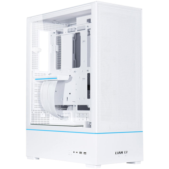 Lian-Li SUP01W Mid-Tower Case, Tempered Glass, White