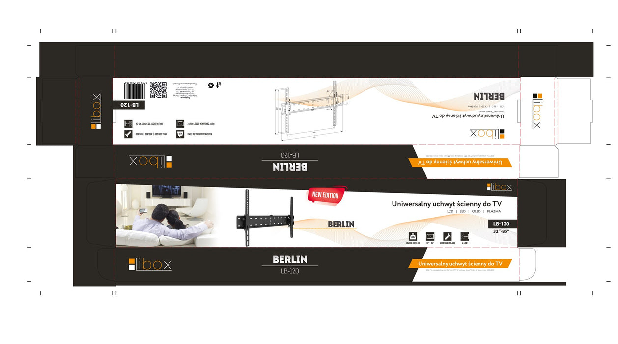 Libox LB-120 TV mount/stand 2.16 m (85") Black