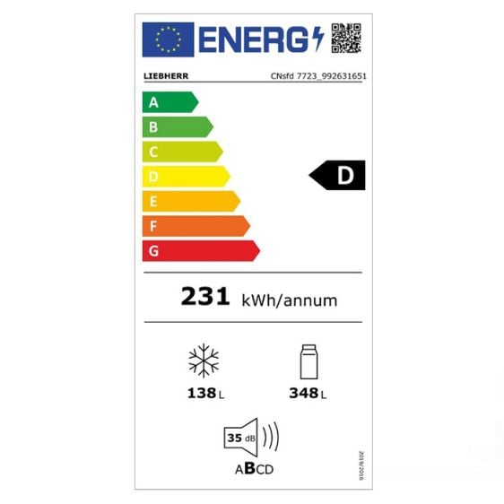 Refrigerator with freezer LIEBHERR CNBDD 7723, 485 l, NoFrost, 201.5