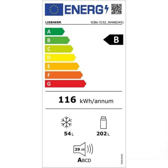 Built-in refrigerator LIEBHERR ICBbi 5152 Prime BioFresh, 256 l, BioFresh, 177 cm