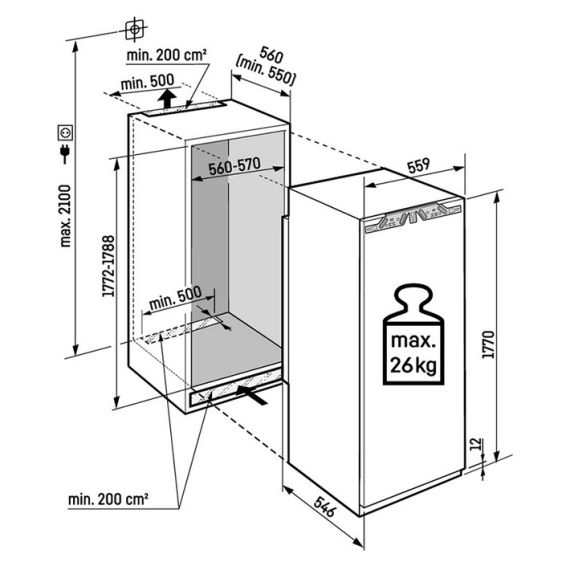 Built-in refrigerator LIEBHERR IRBbi 5151 prime BioFresh, 276 l