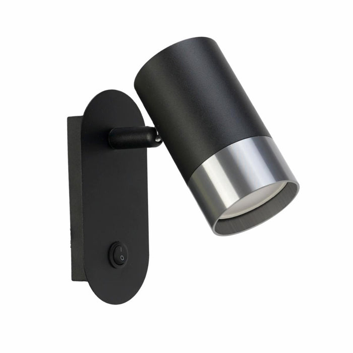 OSKAR 1XGU10 SPOT WITH KEY BLACK AND CHROME