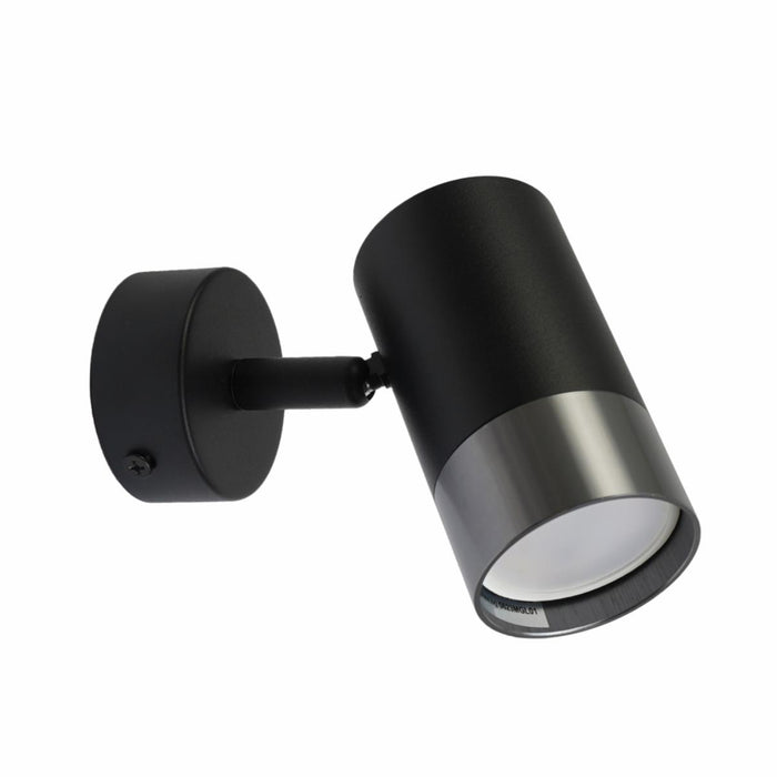 SPOT OSKAR 1XGU10 BLACK AND CHROME LIGHTEX