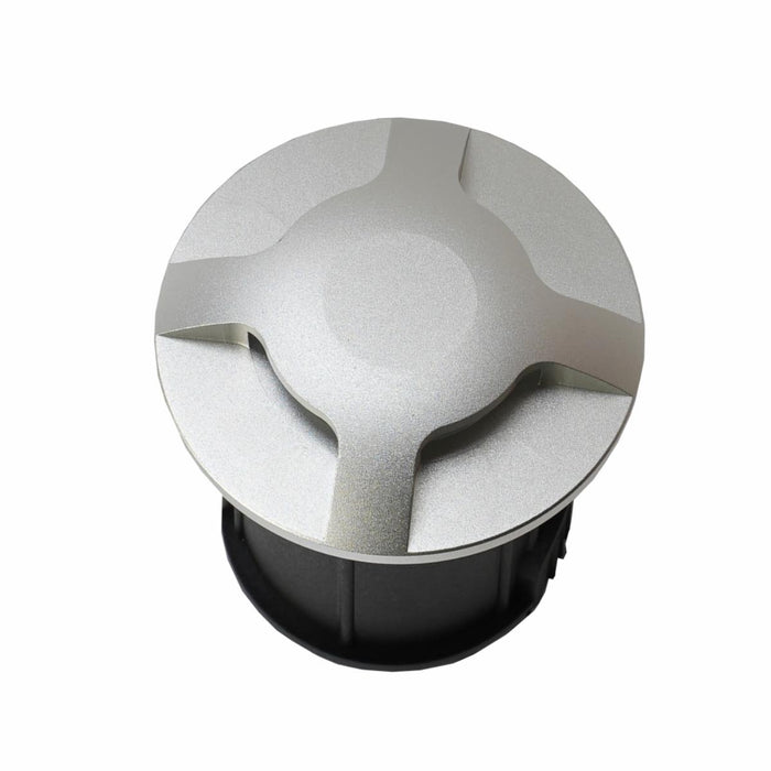 LED FIXTURE FOR BUILDING IN THE GROUND 24V 3W 6000K IP67 Ф60 SILVER LIGHTEX NITRO 3L