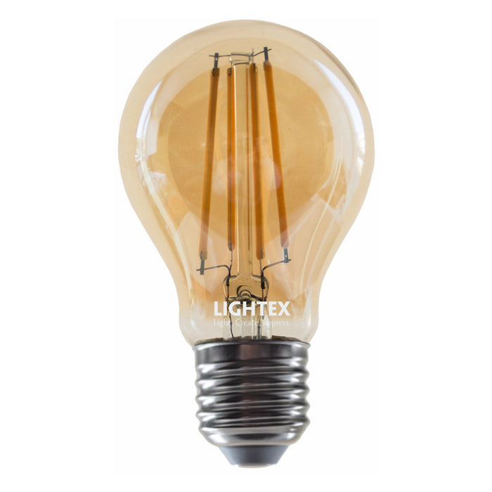 LED BULB FILAMENT E27 6W A60 2700K 806LM LIGHTEX GOLD