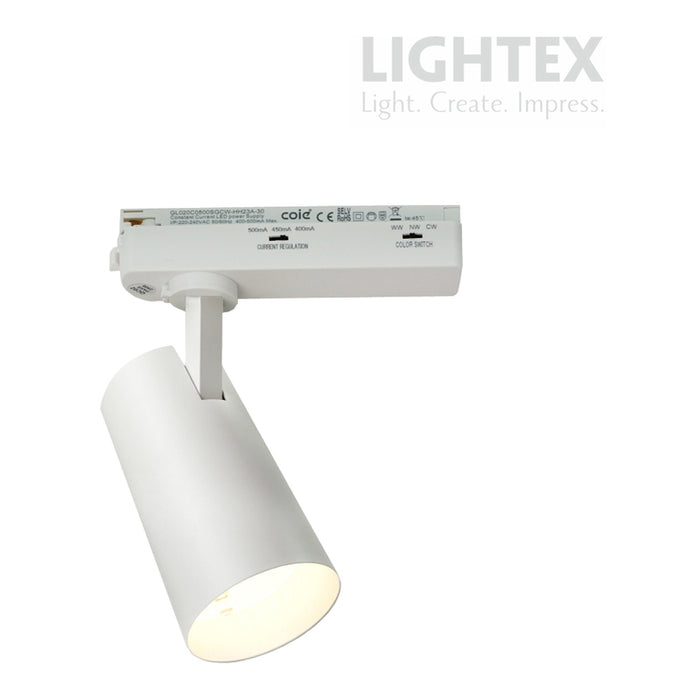 LED SPOT FOR TRACK 16-18-20W 3000-4000-5000K WHITE LIGHTEX TRON