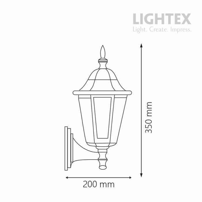 CITY LANTERN TINO E27 BLACK BOTTOM