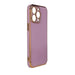 Lighting Color Case for iPhone 12 Pro Max purple gel cover with gold frame - Cell phone cases and covers<<<HurtelXML