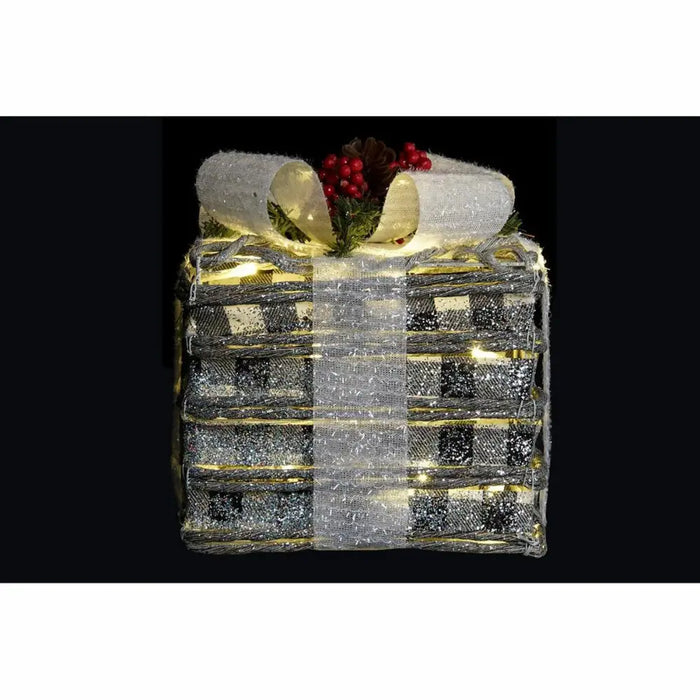 Lighting decoration DKD Home Decor White Red Green Silver Snowfall LED 25 x 25 x 29 cm (3 Pieces) - Декорация и