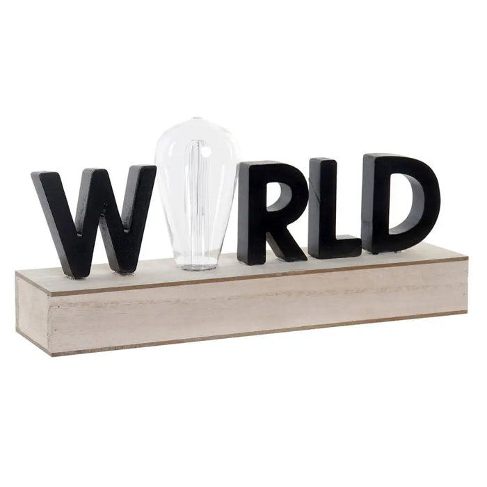 Lighting decoration DKD Home Decor World Black Metal MDF Wood 30 x 40 cm 34 x 8 x 16 cm - Декорация и Осветление<<<Дом