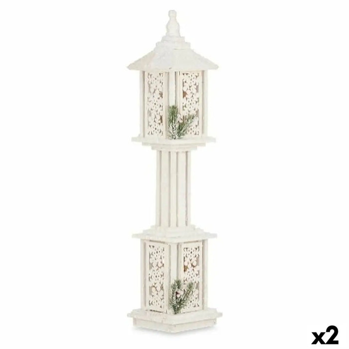 Lighting decoration Krist+ White Red Green Wood 17 x 80 x 17 cm 19 x 80 x 19 cm (2 Units) - Декорация и