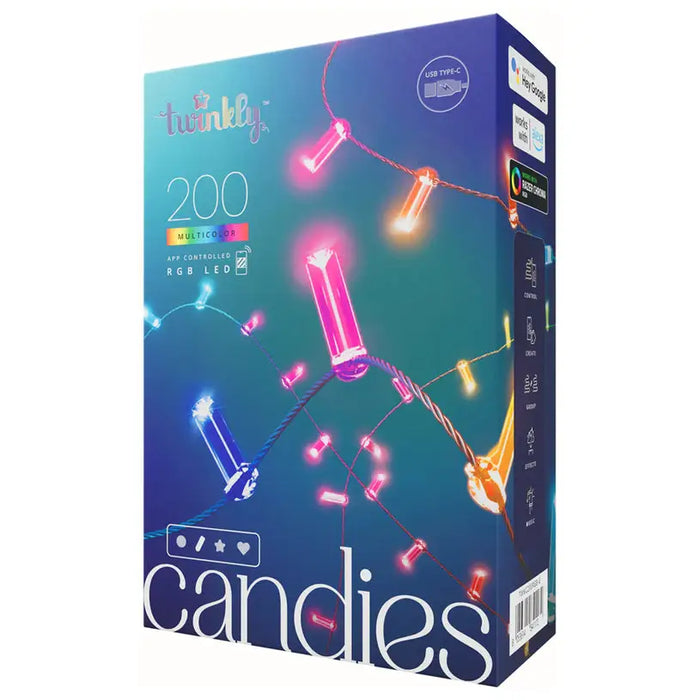 LIGHTING GARLAND 600CM 100LED TWINKLY TWKC100RGB-G - Шатри<<<Чадъри сенници и шатри<<<Градина<<<Praktiker&&&Christmas