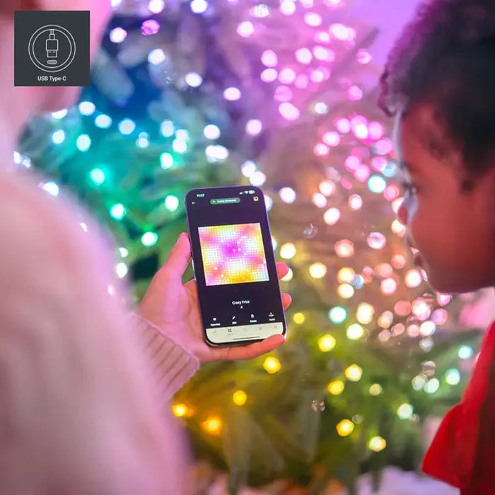 LIGHTING GARLAND 600CM 200LED TWINKLY TWKC200RGB-G - Шатри<<<Чадъри сенници и шатри<<<Градина<<<Praktiker&&&Christmas