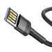 Lightning USB cable (reversible) Baseus Cafule 2.4A 1m (gray-black) - USB to Lightning<<<USB cables<<<GSM