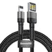 Lightning USB cable (reversible) Baseus Cafule 2.4A 1m (gray-black) - USB to Lightning<<<USB cables<<<GSM