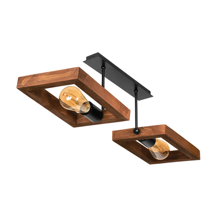 CEILING 2XE27 ROSEWOOD LIGHTSTYLE TIERA