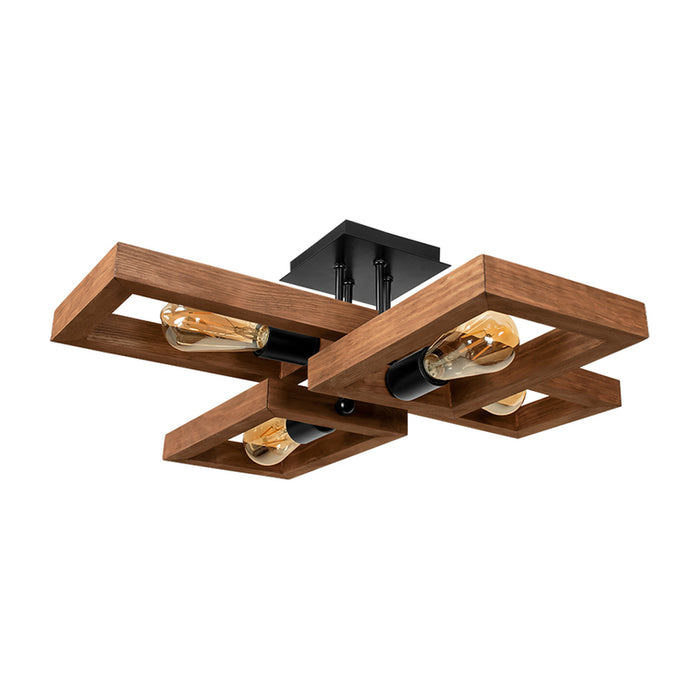 CEILING 4XE27 ROSEWOOD LIGHTSTYLE TIERA