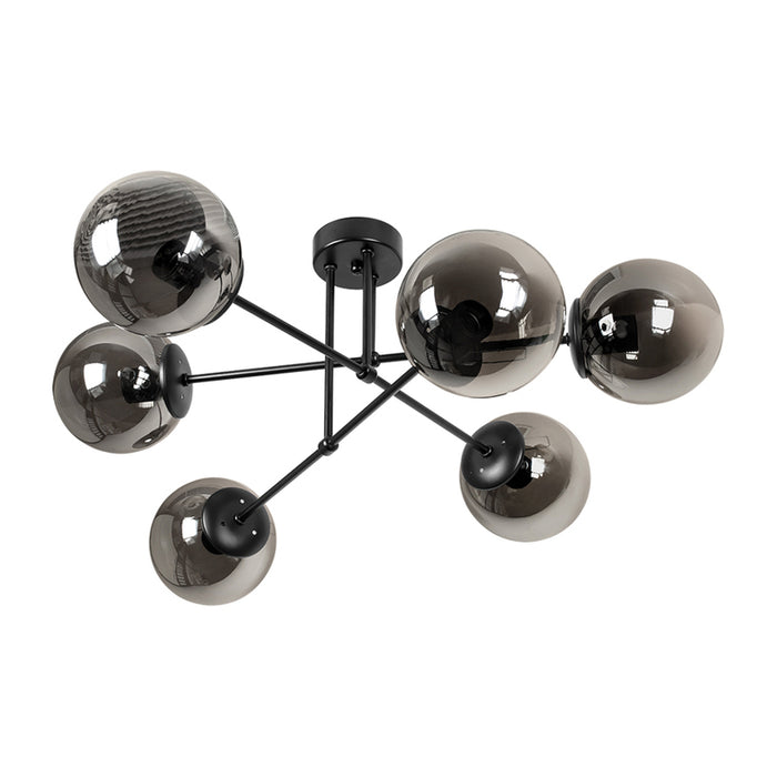 CEILING 6XE27 BLACK LIGHTSTYLE GARDA