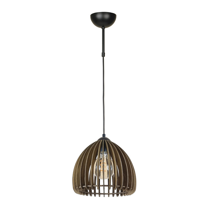 PENDANT E27 F250 WALNUT LIGHTSTYLE DUOMO